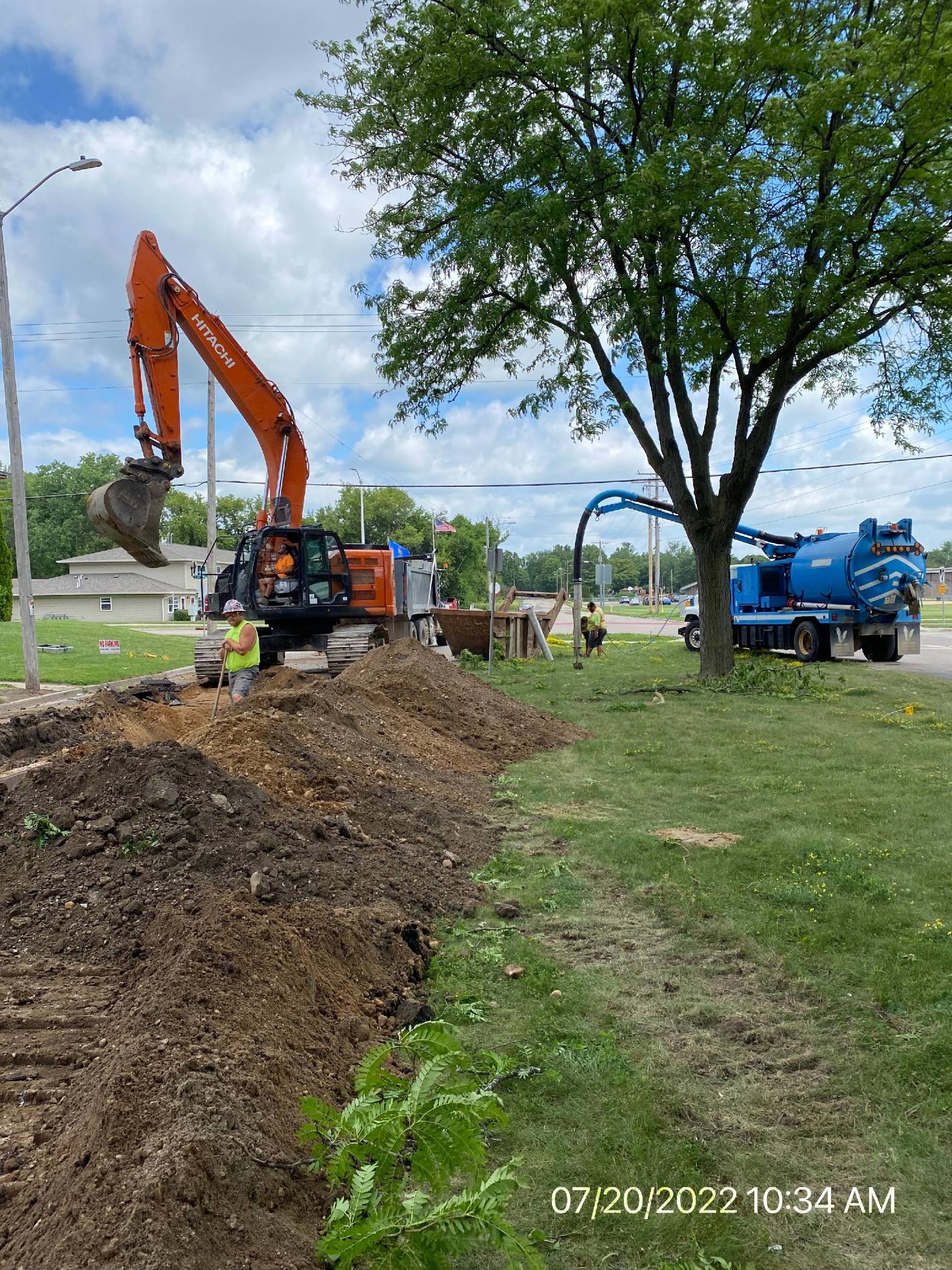 20220720 Water main digging on Grove  - Copy